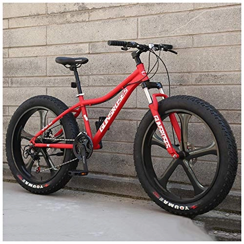 Vélos de montagne Fat Tires : ATRNA Fat Bike Vélo Tout-Terrain, Plage 7 / 21 / 24 / 27 Vitesses vélo de Montagne 4.0 Pneus Larges pour Adultes en Extérieur