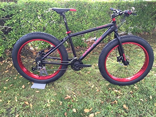 Vélos de montagne Fat Tires : Berg Vélo Fat Bike Vostok Noir Rouge