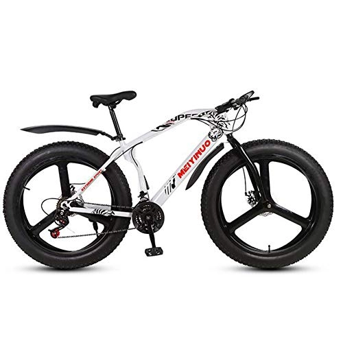 Vélos de montagne Fat Tires : Big Fat Tire 4.0 Snow Bike Vlo de Montagne Tout-Terrain de 26 Pouces, Course Hors Route pour Adultes, 21 Vitesses / Stable Et Sr, A