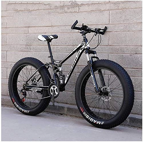 Vélos de montagne Fat Tires : DFEIL Vélos de Montagne Amortisseur vélos Neige vélo 24 / 26 Pouces Double-Disque de Haute qualité Hommes Femmes Commuter vélo (Color : 24 Speed, Taille : 26 inches)