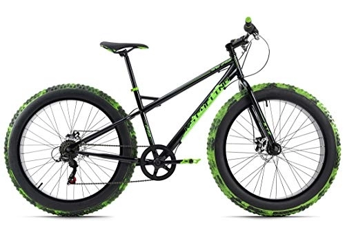 Vélos de montagne Fat Tires : KS Cycling VTT Fatbike 26'' SNW2458 Noir-Vert TC 43 cm