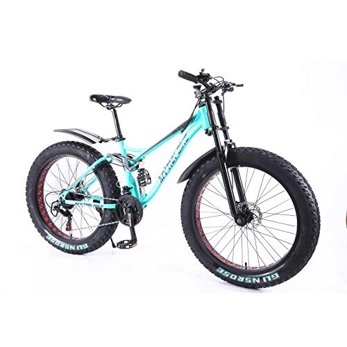 Vélos de montagne Fat Tires : MYTNN Fatbike 26" 21 vitesses Shimano Style 5 2020 Fat Tyre VTT 47 cm RH Snow Bike Fat Bike (bleu)