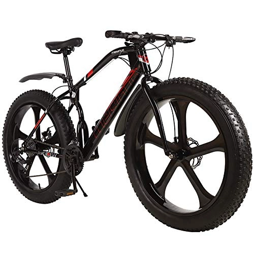 Vélos de montagne Fat Tires : Snowmobile ATV 26-inch Double Disc Brake Bicycle 26 * 4.0 Fat Bike Mountain Bike