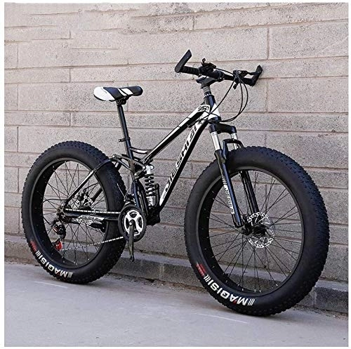 Vélos de montagne Fat Tires : VTT, 26 pouces 7 / 21 / 24 / 27 Speed ​​Bike, Hommes Femmes Étudiant à vitesse variable vélo, Fat Tire Mens Mountain Bike, 26 pouces 21 vitesses