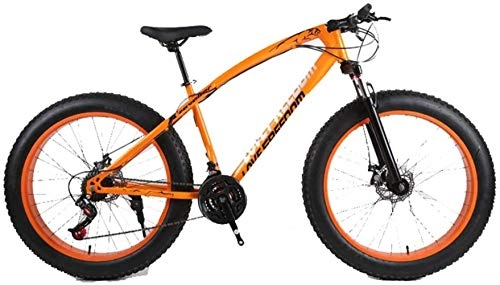 Vélos de montagne Fat Tires : YANQ Fat vélo, 26 Pollici Cross VTT Pays 21 Plage de vitesse Snow Mountain 4.0 Grandi Pneumatici par Adulti équitation en extérieur orange,