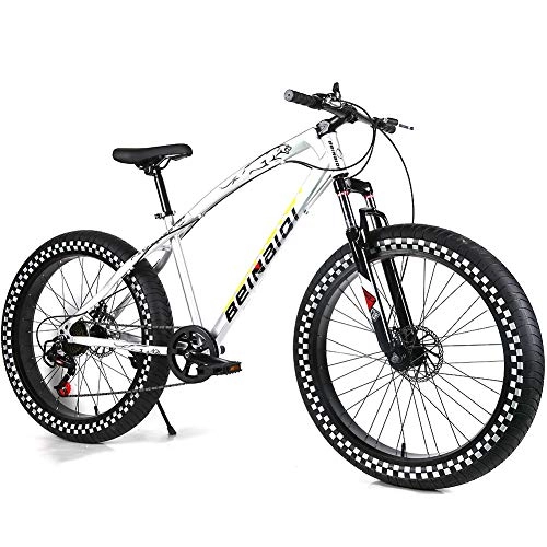 Vélos de montagne Fat Tires : YOUSR Bicyclettes de Montagne vélos d'absorption de Choc de Montagne Se Pliant pour Les Hommes et Les Femmes Gray 26 inch 24 Speed