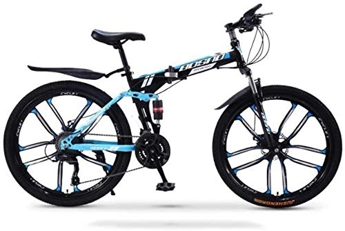 Vélos de montagne pliant : Aoyo VTT 27 vitesses avec double frein à disque - Entièrement suspendu - Antidérapant - Pliable - Pour homme et femme - Couleur : C3 - Taille : 66 cm