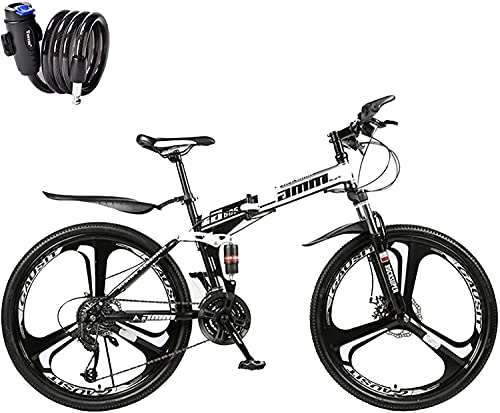 Vélos de montagne pliant : ASEDF Vélo de Montagne Pliant 26 en 27 Vitesses Dual-Choc Roue intégrée Pliante VTT vélo de Montagne pour Adultes, Hommes, Femmes K