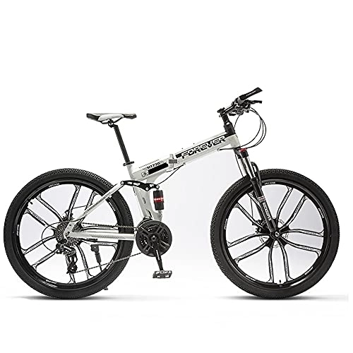 Vélos de montagne pliant : Bananaww 24 / 26 Pouces Vélo de Montagne Pliable pour Hommes et Femmes Adultes, Vélo de Sport de Montagne, VTT avec 21 / 24 / 27 E'tapes de Changement de Vitesse