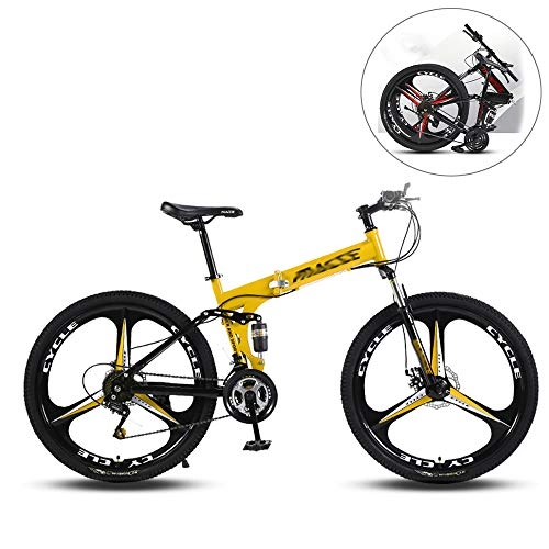 Vélos de montagne pliant : CCCS Roue de Sport Pliable / VTT 24 / 26 Pouces Rayons, Noir, Rouge, Blanc, Jaune, Yellow, 26inches