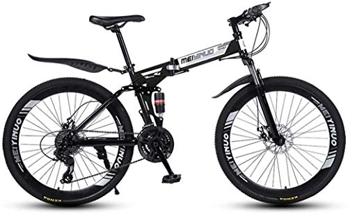 Vélos de montagne pliant : Disque de frein VTT for adultes, Lightweight vélo en aluminium pleine suspension Cadre, fourche à suspension,