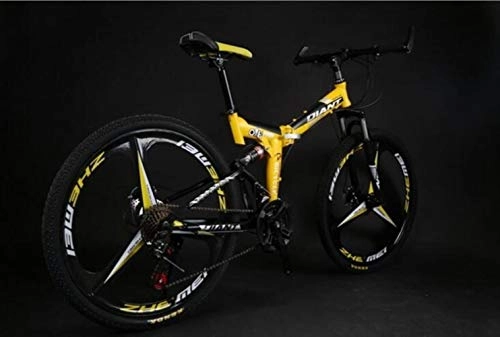Vélos de montagne pliant : GuiSoHn Vélo de montagne pliable 21 vitesses VTT avec cadre pliable à 3 rayons 66 cm Taille unique GuiSoHn-5498446804
