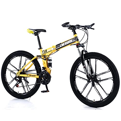 Vélos de montagne pliant : GWXSST Bike Sport Wheel Dual avec 21 Vitesses Vélos, Mountain Pliage Rapide Ergonomique Ergonomique, Vélo pour Hommes Ou Femmes, Antidérapant Résistant à l'usure C
