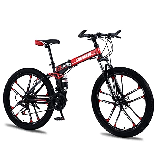 Vélos de montagne pliant : GWXSST Roue à Vélo Dual avec Vélos De 21 Vitesses, Antidérapant Résistant à l'usure, Montagne Pliante Rapide Légère Ergonomique, pour Hommes Ou Femmes C
