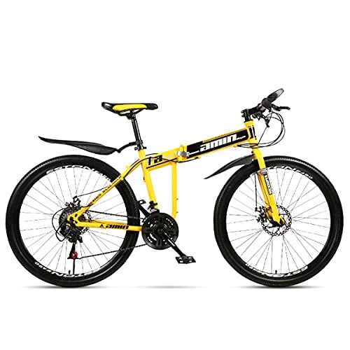 Vélos de montagne pliant : GWXSST Vélo De Vélo Ergonomique Bike Ergonomique Fast Pliante 21 Vitesses Sport Vélos Double Montagne Vélo Sport avec Une Roue Antidérapante Résistante à l'usure pour Hommes Ou Femmes C