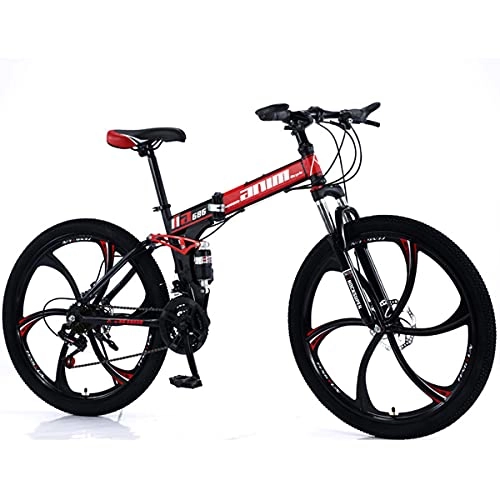 Vélos de montagne pliant : GWXSST Vélo pour Hommes Ou Femmes 21 Vélos De Vitesses, avec Résistance à l'usure Antidérapante, Roue Double Montagne Pliante Vélo Ergonomique C