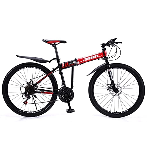 Vélos de montagne pliant : GWXSST Vélos Sportifs Pliants Rapides 21 Vitesses Vélo De Vélo Ergonomiques avec Une Roue Antidérapante Résistante à l'usure Dual Mountain VTT Sport pour Hommes Ou Femmes Vélo C