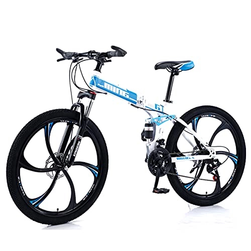 Vélos de montagne pliant : GWXSST Vélos VTT Vélo Vélo Dual, Antidérapant Résistant à l'usure Ergonomique Léger, Roue Double, pour Hommes Ou Femmes Vélo Pliage Rapide C(Size:24 Speed)