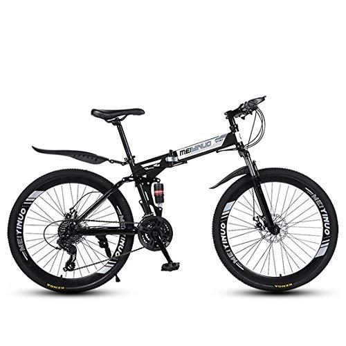 Vélos de montagne pliant : JIAODIE Vélo de montagne pliable 66 cm, VTT avec roue de 40 cutter, frein à disque, compatible avec la plupart des adultes, adolescents, etc.