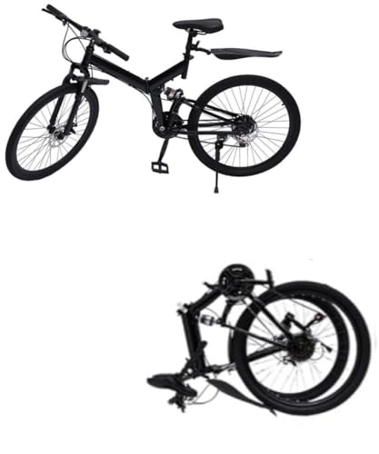 Vélos de montagne pliant : Kaichenyt Vélo pliant pour adulte, 26 pouces, VTT de qualité supérieure, 21 vitesses, double freins à disque, suspension complète, pour le sport en plein air