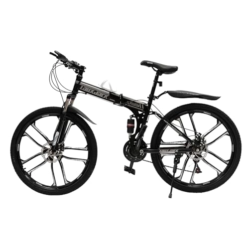 Vélos de montagne pliant : KEESUNG Vélo de montagne pliable de 26 ", 21 vitesses, avec garde-boue, hauteur réglable, pliable, pour montagne, ville et autres trajets en montagne, en ville et autres trajets