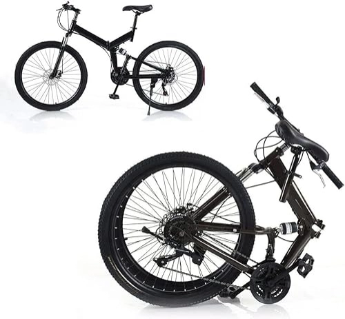 Vélos de montagne pliant : LOYEMAADE Vélo VTT pliant 26 pouces 21 vitesses avec frein à disque complet et système de frein à disque pour adulte