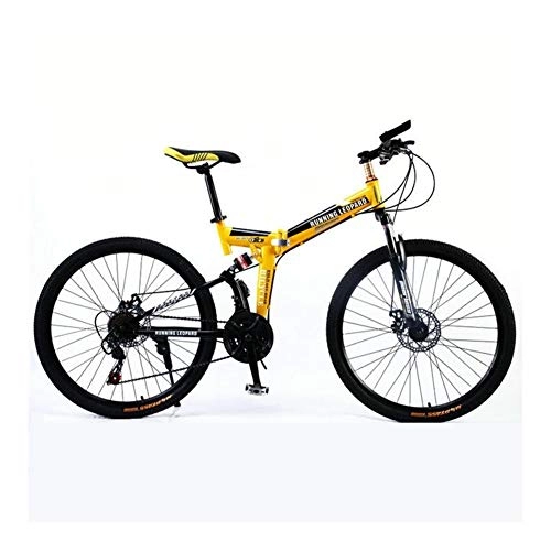 Vélos de montagne pliant : NoraHarry Flower Pliable 26 pouces en acier 21 vitesses Vélo VTT double frein à disque Route Racing Love sports (Color : Orange)