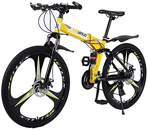 Vélos de montagne pliant : QUETAZHI Folding Mountain Bike City Bike, Un Homme, Une Femme, Un Enfant for Tous Les Enfants, Système Pliant, Feux de Circulation, entièrement assemblé, 24 Vitesses QU604 (Color : 27Speed)