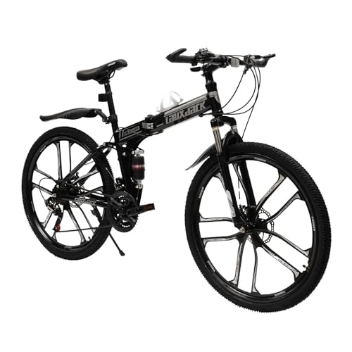 Vélos de montagne pliant : Quiltern VTT 26 pouces avec 21 vitesses et frein à disque Vélo VTT unisexe en aluminium Vélo pliant Vélo VTT