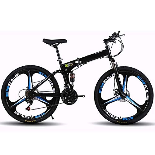Vélos de montagne pliant : RTRD VTT pliable pour sports de plein air, cadre en acier au carbone, double amortisseur de chocs, vélo de montagne pour enfants et adultes, siège réglable