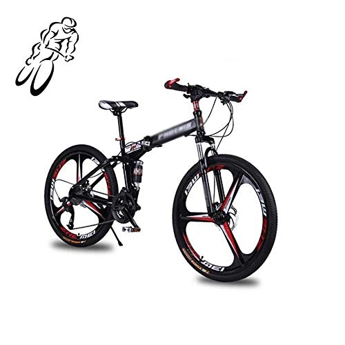 Vélos de montagne pliant : STRTG Pliable Bikes de Montagne, Bicyclette Portable, VéLo Pliant, 26 Pouces 24 * 27 Vitesses VéLo de Route pour éTudiant Adulte, VéLo de Plein Air, VTT