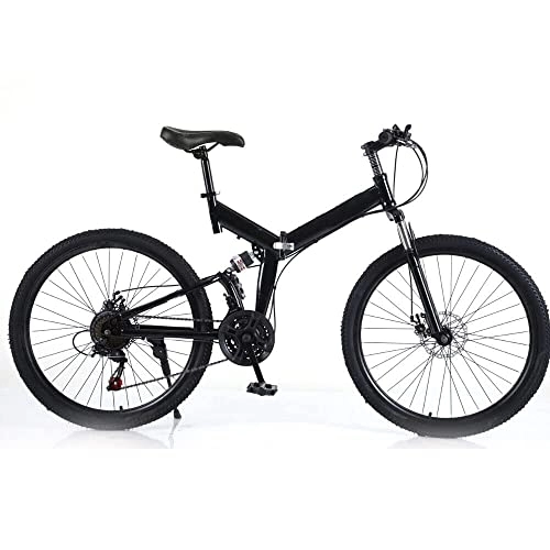 Vélos de montagne pliant : Vélo de montagne pliable professionnel pour adulte - 66 cm - 21 vitesses - Double frein à disque - Pour homme et femme