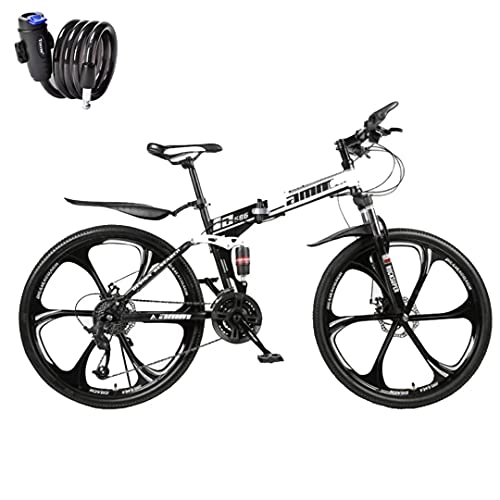 Vélos de montagne pliant : Vélo de montagne pliable, VTT, vélo de vitesse pour adultes, cadre en acier au carbone, double système d'amortissement des chocs.
