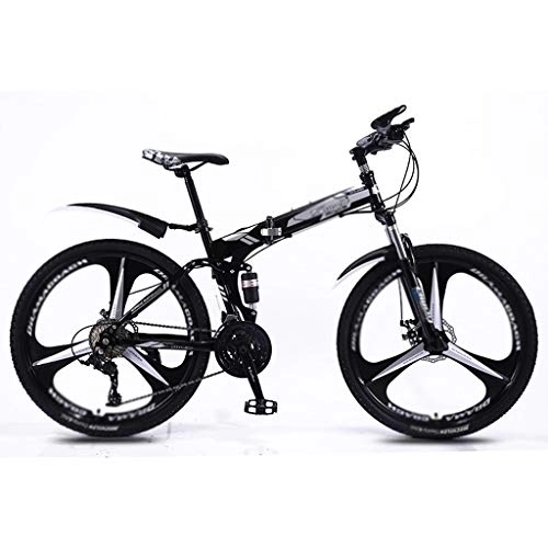 Vélos de montagne pliant : Xywh Portable Variables mâle de Bicyclette de vélo de Montagne et Femelle Adulte Pliage Double Vitesse d'absorption des Chocs Pliable Ultra-léger vélo Tout-Terrain de Bicyclette