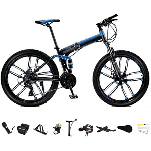 Vélos de montagne pliant : YLJYJ Vélo VTT 26 Pouces, vélo de Banlieue Pliable Unisexe, VTT Pliable à 24 Vitesses, vélos Hors Route à Vitesse Variable, Frein à Double Disque (vélos d'exercice)