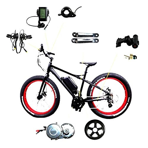 Vélos de montagne électriques : 36V 250W Mid Electric Drive Motor Bike Ebike Conversion Kit Mid Moteur for VTT Vélo de Route avec Affichage à mi Moteur (Color : 48V 1000w, Size : C961)