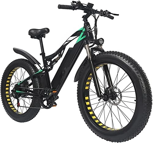 Vélos de montagne électriques : 7 vitesses E vélos pour hommes vélo électrique, vélos électriques pour adultes 26 * 4.0 gros pneus vélos électriques