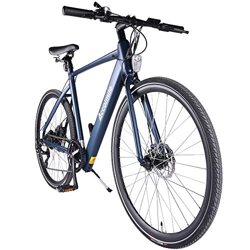 Vélos de montagne électriques : Accolmile Vélo Électrique 700C 28”pour Adultes, BAFANG Moteur Roue Arrière 36V 250W, Batterie Lithium-ION 10, 5Ah, Shimano 7 Vitesses, léger et Simple
