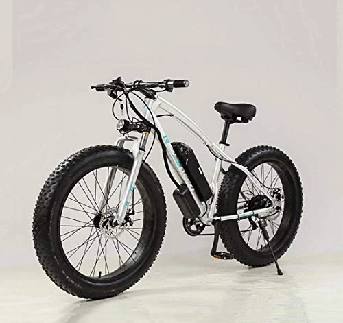 Vélos de montagne électriques : Adulte Hommes Fat Tire électrique VTT, 48V Batterie au Lithium à Neige électrique vélo, 26 Pouces en Alliage d'aluminium Offroad E-Bikes, B
