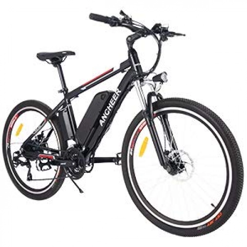 Vélos de montagne électriques : ANCHEER Vélo électrique Ebike VTT, 26 pouces / 27, 5 Pouces, vélo électrique avec Batterie au Lithium 36V / 8Ah / 10Ah / 12, 5 Ah et Shimano 21 Vitesses