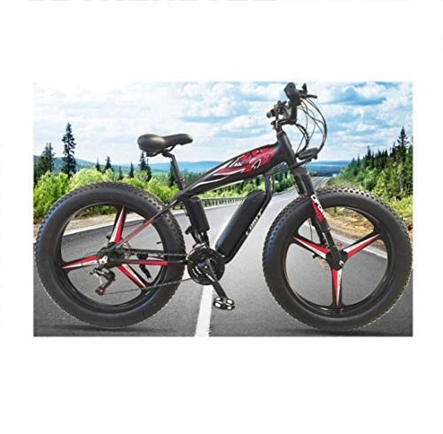 Vélos de montagne électriques : Batterie au lithium de vélo de montagne à assistance électrique de 26 pouces avec une autonomie de 40 à 50 kilomètres, cadre en alliage d'aluminium, lumières LED à vitesse variable, puissance du mote