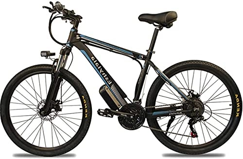 Vélos de montagne électriques : CASTOR Vélo électrique 350W Vélo électrique 26"Adultes Vélo électrique / électrique VTT, vélo avec Batterie Amovible 10 / 15AH, Engrenages Professionnels 27 Vitesses (Bleu) (Taille: 10AH)