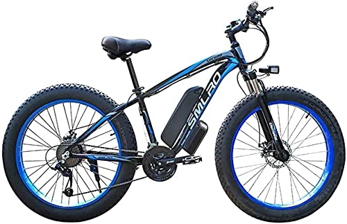Vélos de montagne électriques : CASTOR Vélo électrique Vélos de Montagne électrique 26 Pouces, 48V 1000w Bikes 21 Vitesse Adulte Vélo 4.0 Pneus Fat Sports Cyclisme en Plein air