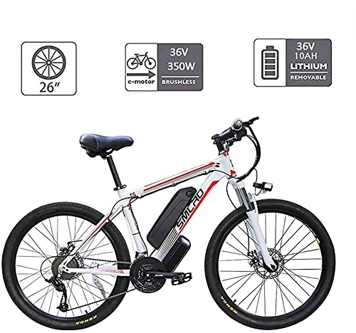 Vélos de montagne électriques : CASTOR Vélo électrique Vélos électriques pour Adultes, vélo de vélo en Alliage d'aluminium 360W Alliage d'aluminium Amovible 48V / 10Ah Lithiumion Battery Battery VTT Vélo / Vélo de déplacement