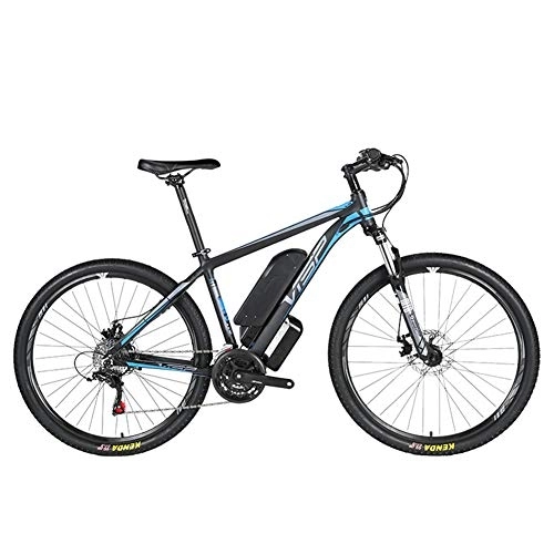 Vélos de montagne électriques : D&XQX VTT électrique (26-29 Pouces), avec Grande Amovible Capacité Lithium-ION (36V 250W), vélo électrique 24 Speed ​​Gear et Trois Modes de Travail, Bleu, 27.5 * 15.5in