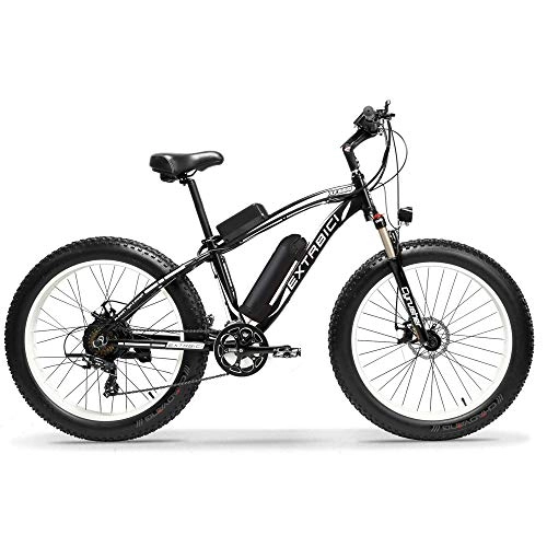 Vélos de montagne électriques : Extrbici Vlo lectrique Xf660 500 W 48 V 10.4 Ah 26 ''X4.0 Fat Bike 7 Vitesses Systme de Frein Disque mcanique