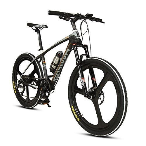 Vélos de montagne électriques : Extrbici VTT à Assistance électrique Vélo de Montagne en Fibre de Carbone 250W 36V très Léger de 18kg avec Fourche à Ressort à l'huile & Shimano 9 Vitesses