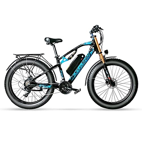 Vélos de montagne électriques : Extrbici Vélos Electriques Puissants Lumières LED 48V 17AH XF900