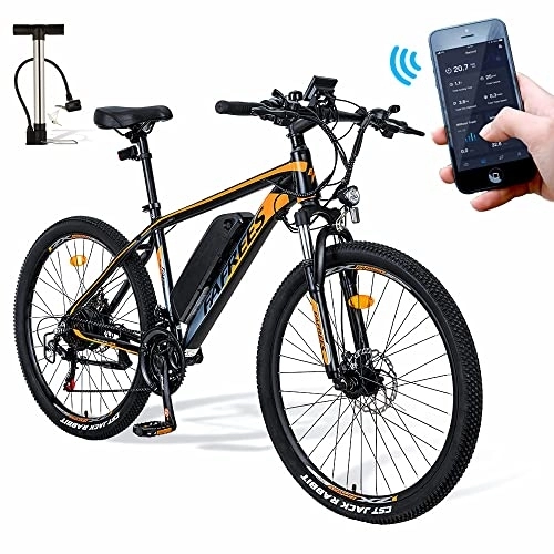 Vélos de montagne électriques : Fafrees Hailong-one Vélo électrique 26" pour homme 25 km / h, vélo électrique pour femme 250 W, batterie VTT électrique 36 V 10 AH, vélo de ville électrique avec Shimano 21 vitesses, noir