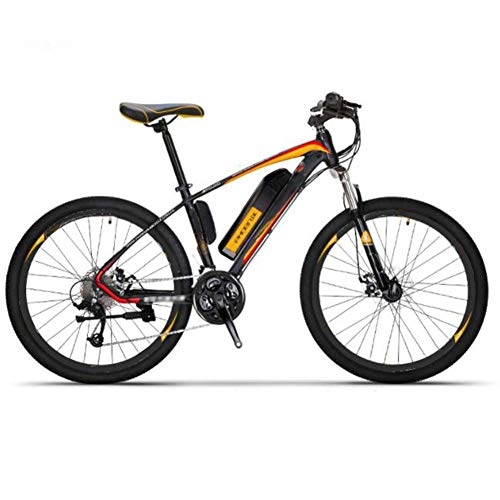 Vélos de montagne électriques : FZYE 26 Pouces Vélos électriques, 36V 250W Hors Route Bicyclette 27 Vitesses renforcer Vélos Adultes Sports Loisirs, Jaune